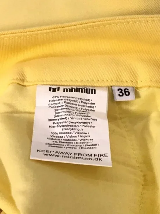 Bold Yellow Statement Pant | Minimum Tailored Ankle Trousers | Size 6 | NWT - Picture 10 of 12